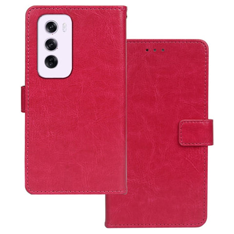 IDEWEI For Oppo Reno12 5G (Global) Phone Case Card Slots Leather Cover Crazy Horse Texture