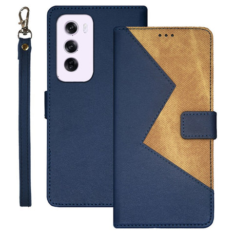 IDEWEI For Oppo Reno12 5G (Global) Case Card Slots Splicing Color Leather Phone Cover