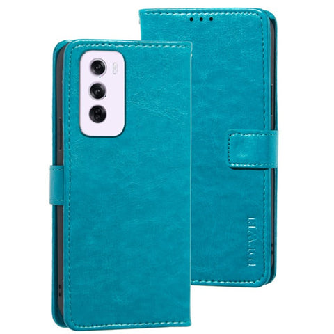 IDEWEI For Oppo Reno12 5G (Global) Stand Case Crazy Horse Texture Leather Phone Cover