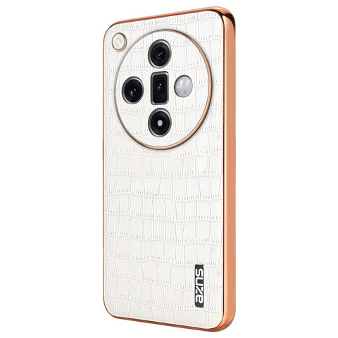 AZNS For Oppo Find X7 5G Case Electroplating Leather+TPU Phone Cover