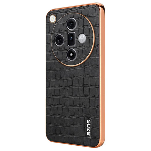AZNS For Oppo Find X7 5G Case Electroplating Leather+TPU Phone Cover