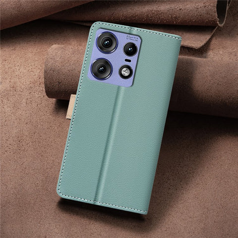 BINFEN COLOR BF33 For Motorola Edge 50 Pro 5G Case Splicing Color Leather Wallet Flip Cover