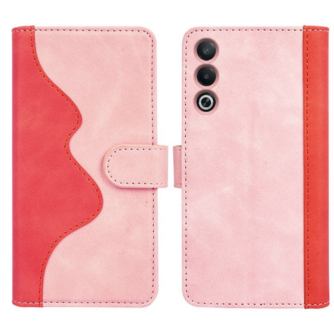 For Oppo A3 Pro (Global) 5G / A3 Pro (India) 5G / K12x 5G (India) / A80 5G Case Splicing Color Leather Wallet Phone Cover
