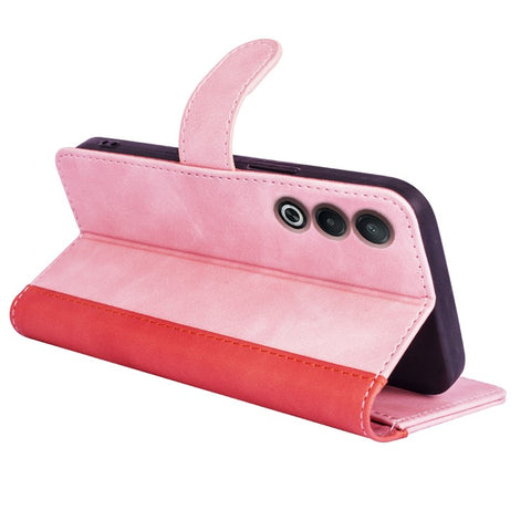 For Oppo A3 Pro (Global) 5G / A3 Pro (India) 5G / K12x 5G (India) / A80 5G Case Splicing Color Leather Wallet Phone Cover