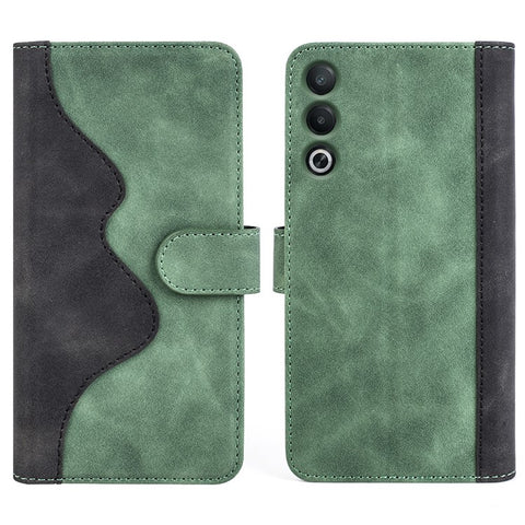 For Oppo A3 Pro (Global) 5G / A3 Pro (India) 5G / K12x 5G (India) / A80 5G Case Splicing Color Leather Wallet Phone Cover
