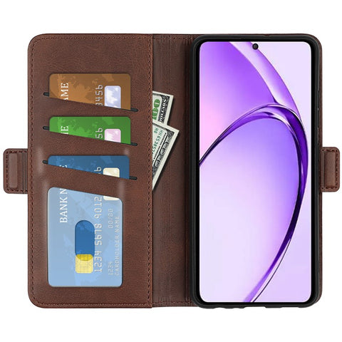 For Oppo A3 Pro (Global) 5G / A3 Pro (India) 5G / K12x 5G (India) / A80 5G Case Calf Texture Leather Stand Wallet Phone Cover