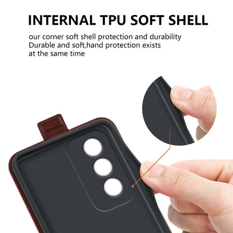 For Oppo A3 Pro (Global) 5G / A3 Pro (India) 5G / K12x 5G (India) / A80 5G Leather Case Vertical Flip Card Slots Phone Cover