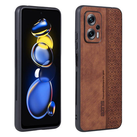 AZNS for Xiaomi Redmi Note 11T Pro 5G / Note 11T Pro+ 5G / Poco X4 GT 5G / Redmi K50i 5G , Anti-scratch Phone Case Imprinted PU Leather+TPU Back Cover