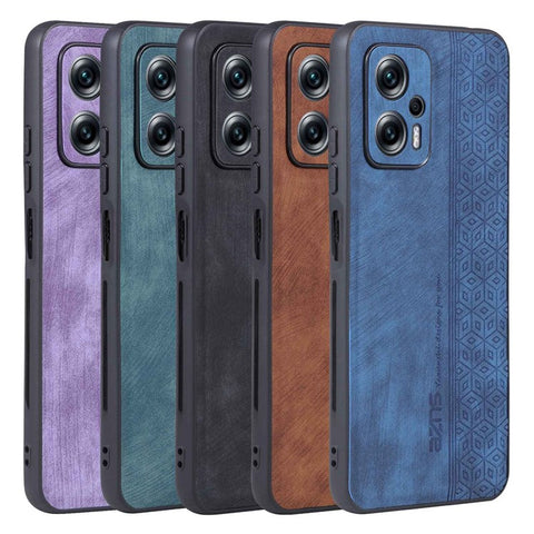 AZNS for Xiaomi Redmi Note 11T Pro 5G / Note 11T Pro+ 5G / Poco X4 GT 5G / Redmi K50i 5G , Anti-scratch Phone Case Imprinted PU Leather+TPU Back Cover