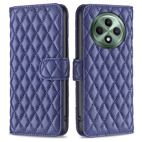 BINFEN COLOR BF Style-14 For Oppo Reno12 F 5G Wallet Case Rhombus PU Leather Phone Cover