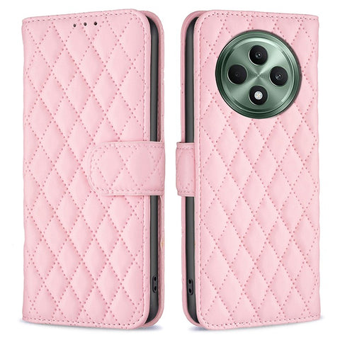 BINFEN COLOR BF Style-14 For Oppo Reno12 F 5G Wallet Case Rhombus PU Leather Phone Cover