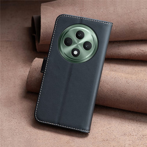 BINFEN COLOR BF17 For Oppo Reno12 F 5G Case Leather Phone Cover Wallet Stand