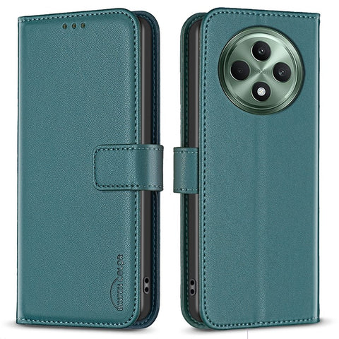 BINFEN COLOR BF17 For Oppo Reno12 F 5G Case Leather Phone Cover Wallet Stand