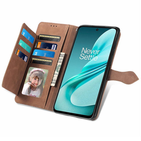 For OnePlus Nord N30 SE 5G Case Leather Floral Phone Cover Zipper Cash Pocket