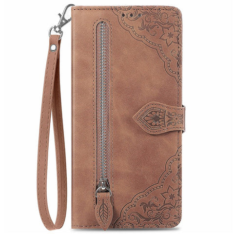 For OnePlus Nord N30 SE 5G Case Leather Floral Phone Cover Zipper Cash Pocket