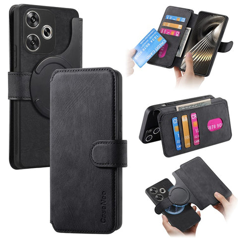 For Xiaomi Redmi Turbo 3 5G / Poco F6 5G Magnetic Case CASENEO Detachable Leather Phone Wallet Cover