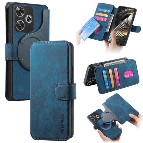 For Xiaomi Redmi Turbo 3 5G / Poco F6 5G Magnetic Case CASENEO Detachable Leather Phone Wallet Cover