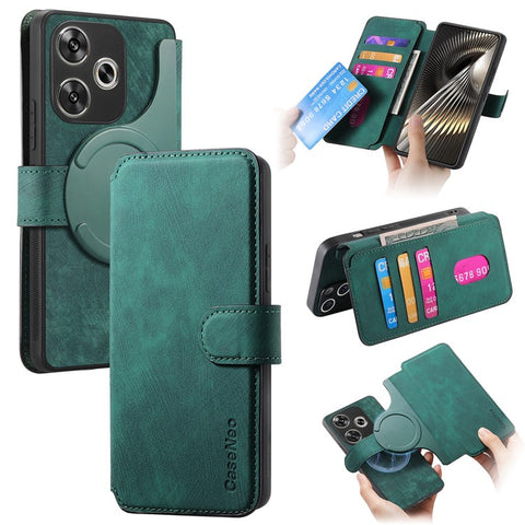 For Xiaomi Redmi Turbo 3 5G / Poco F6 5G Magnetic Case CASENEO Detachable Leather Phone Wallet Cover