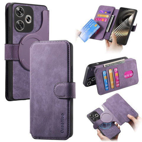 For Xiaomi Redmi Turbo 3 5G / Poco F6 5G Magnetic Case CASENEO Detachable Leather Phone Wallet Cover