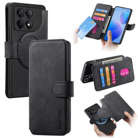 For Xiaomi Redmi K70 Pro 5G / K70 5G / Poco F6 Pro 5G Magnetic Case CASENEO Detachable Leather Phone Wallet Cover