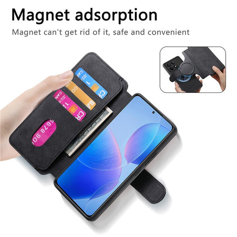 For Xiaomi Redmi K70 Pro 5G / K70 5G / Poco F6 Pro 5G Magnetic Case CASENEO Detachable Leather Phone Wallet Cover