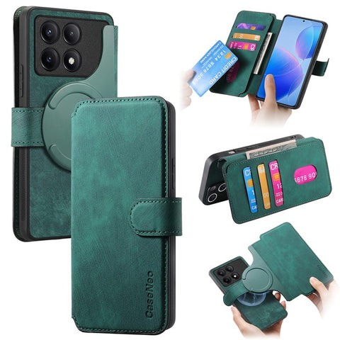 For Xiaomi Redmi K70 Pro 5G / K70 5G / Poco F6 Pro 5G Magnetic Case CASENEO Detachable Leather Phone Wallet Cover