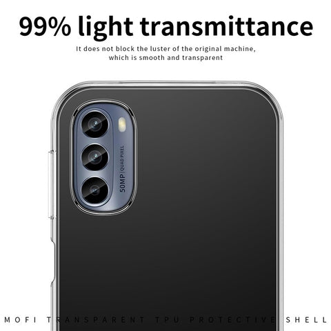MOFI for Motorola Moto G62 5G Clear Case Shock Absorption TPU Anti-Scratch Back Cover