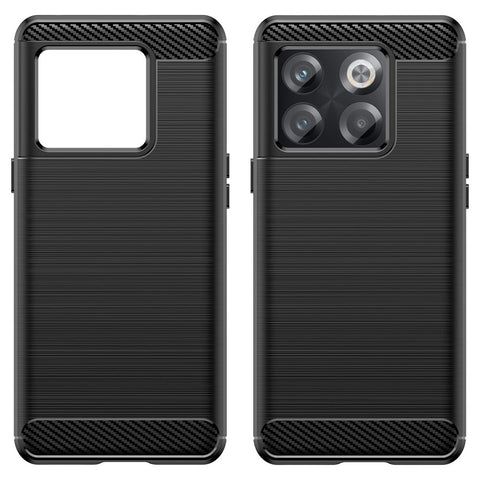 Carbon Fiber Texture Phone Case for OnePlus 10T 5G, Soft TPU Slim Fit Anti-dust Brushed Phone Cover