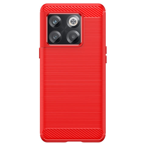 Carbon Fiber Texture Phone Case for OnePlus 10T 5G, Soft TPU Slim Fit Anti-dust Brushed Phone Cover