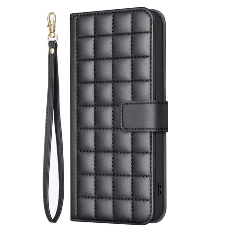 BINFEN COLOR for Oppo A60 4G Wallet Case PU Leather Square Grid Phone Cover