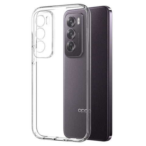 NORTHJO For Oppo Reno12 5G (Global) TPU Case Clear Phone Cover with 3D Curved Screen Film