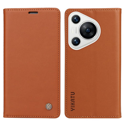 YIKATU YK-001 For Huawei Pura 70 Case Leather Phone Cover Card Slot Stand Strong Magnetic