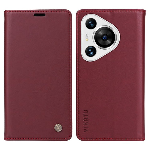 YIKATU YK-001 For Huawei Pura 70 Pro / Pura 70 Pro+ Case Wallet Flip Leather Phone Cover Hidden Magnetic