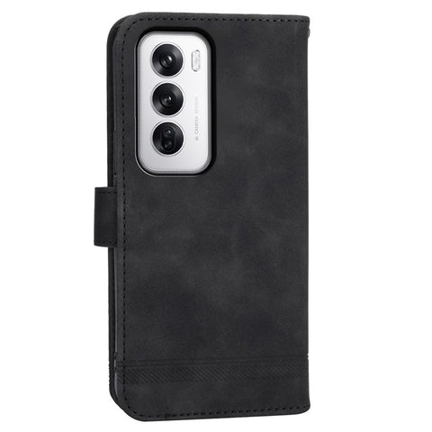 DIERFENG DF-03 For Oppo Reno12 5G (Global) Shockproof Case Leather Wallet Phone Cover