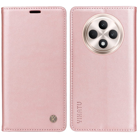 YIKATU YK-001 For Oppo Reno12 F 4G Case Wallet Leather Phone Cover Strong Magnetic Closure