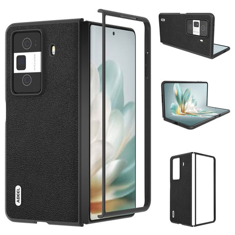 ABEEL For Honor Magic Vs3 5G Case Genuine Cow Leather Hard PC Phone Back Cover