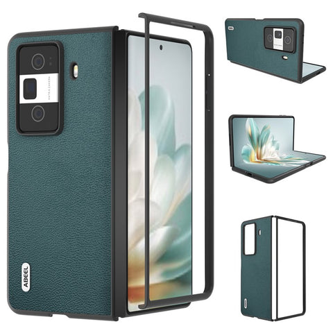 ABEEL For Honor Magic Vs3 5G Case Genuine Cow Leather Hard PC Phone Back Cover