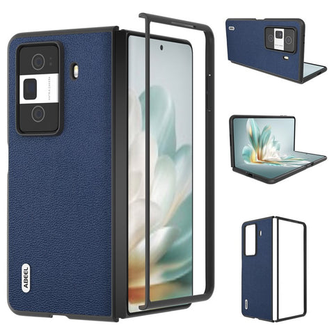 ABEEL For Honor Magic Vs3 5G Case Genuine Cow Leather Hard PC Phone Back Cover