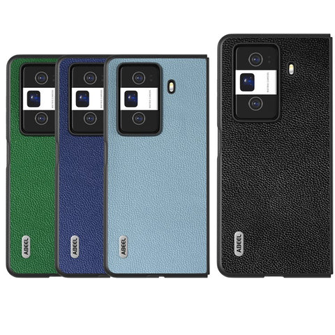 ABEEL For Honor Magic Vs3 5G Case Litchi Texture Genuine Cow Leather+PC Phone Cover