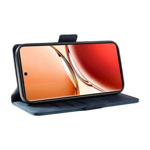 YIKATU YK-005 For Oppo Reno12 F 4G Case PU Leather Skin-touch Phone Cover Folding Stand
