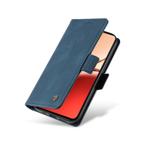 YIKATU YK-005 For Oppo Reno12 F 4G Case PU Leather Skin-touch Phone Cover Folding Stand
