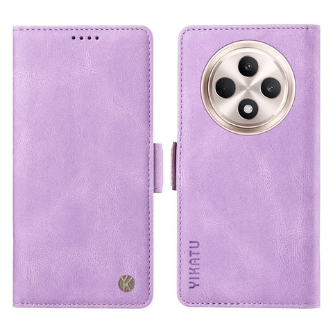 YIKATU YK-005 For Oppo Reno12 F 4G Case PU Leather Skin-touch Phone Cover Folding Stand