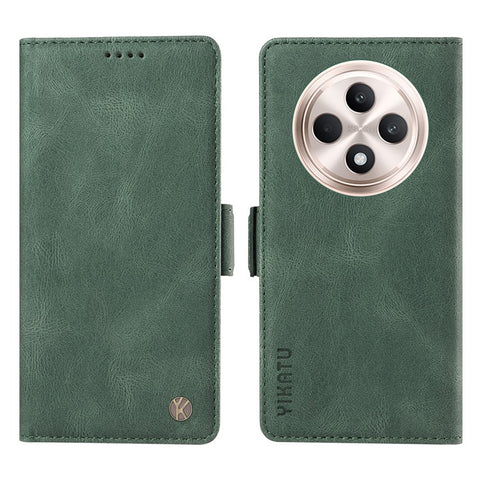 YIKATU YK-005 For Oppo Reno12 F 4G Case PU Leather Skin-touch Phone Cover Folding Stand