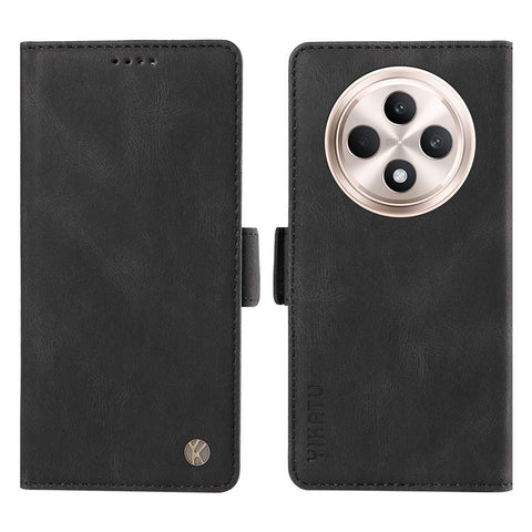 YIKATU YK-005 For Oppo Reno12 F 4G Case PU Leather Skin-touch Phone Cover Folding Stand