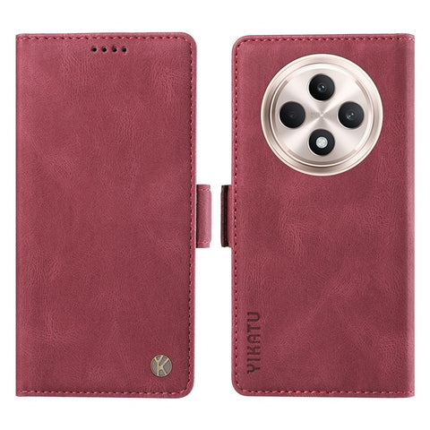 YIKATU YK-005 For Oppo Reno12 F 4G Case PU Leather Skin-touch Phone Cover Folding Stand