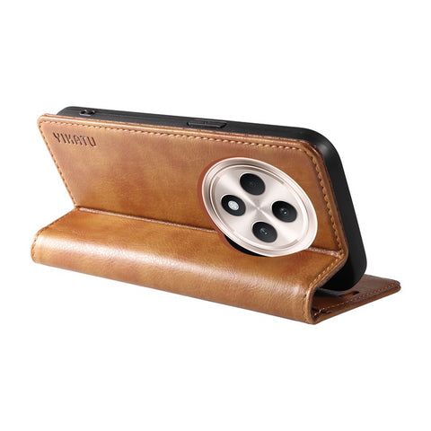 YIKATU YK-006 For Oppo Reno12 F 4G Case Wallet Litchi Grain Leather Phone Cover Magnetic Auto-absorbed