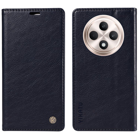 YIKATU YK-006 For Oppo Reno12 F 4G Case Wallet Litchi Grain Leather Phone Cover Magnetic Auto-absorbed
