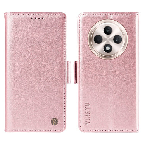 YIKATU YK-003 For Oppo Reno12 F 4G Case Wallet Leather Phone Cover Sided-Magnetic Clasp