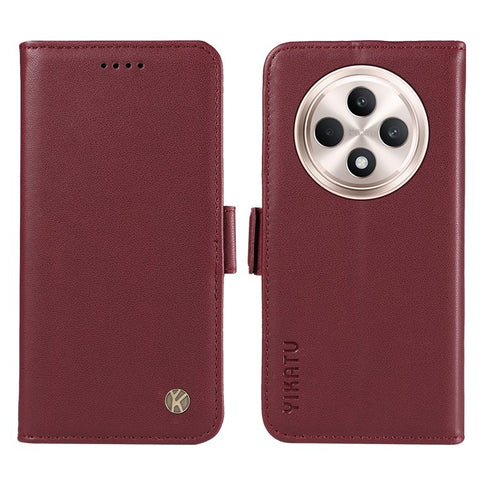 YIKATU YK-003 For Oppo Reno12 F 4G Case Wallet Leather Phone Cover Sided-Magnetic Clasp