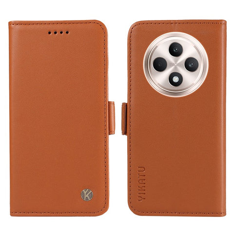YIKATU YK-003 For Oppo Reno12 F 4G Case Wallet Leather Phone Cover Sided-Magnetic Clasp